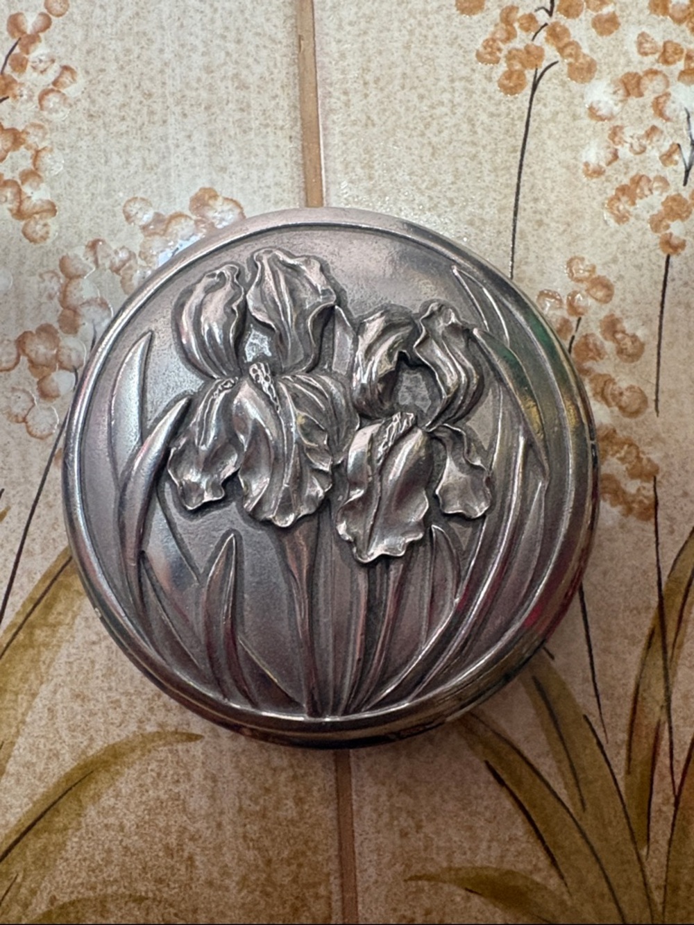 Seagull Pewter Trinket Box | Iris Floral Lid | Nova Scotia Canada